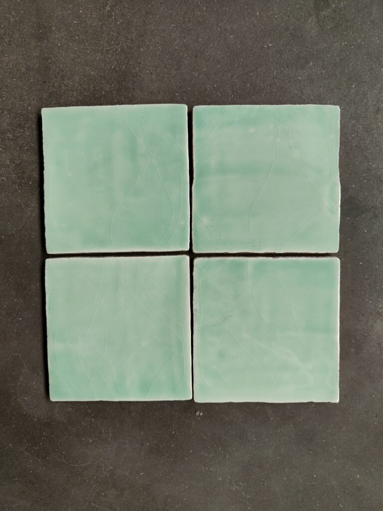 Restpartij Handvorm Craquelé Green 13×13 wandtegel